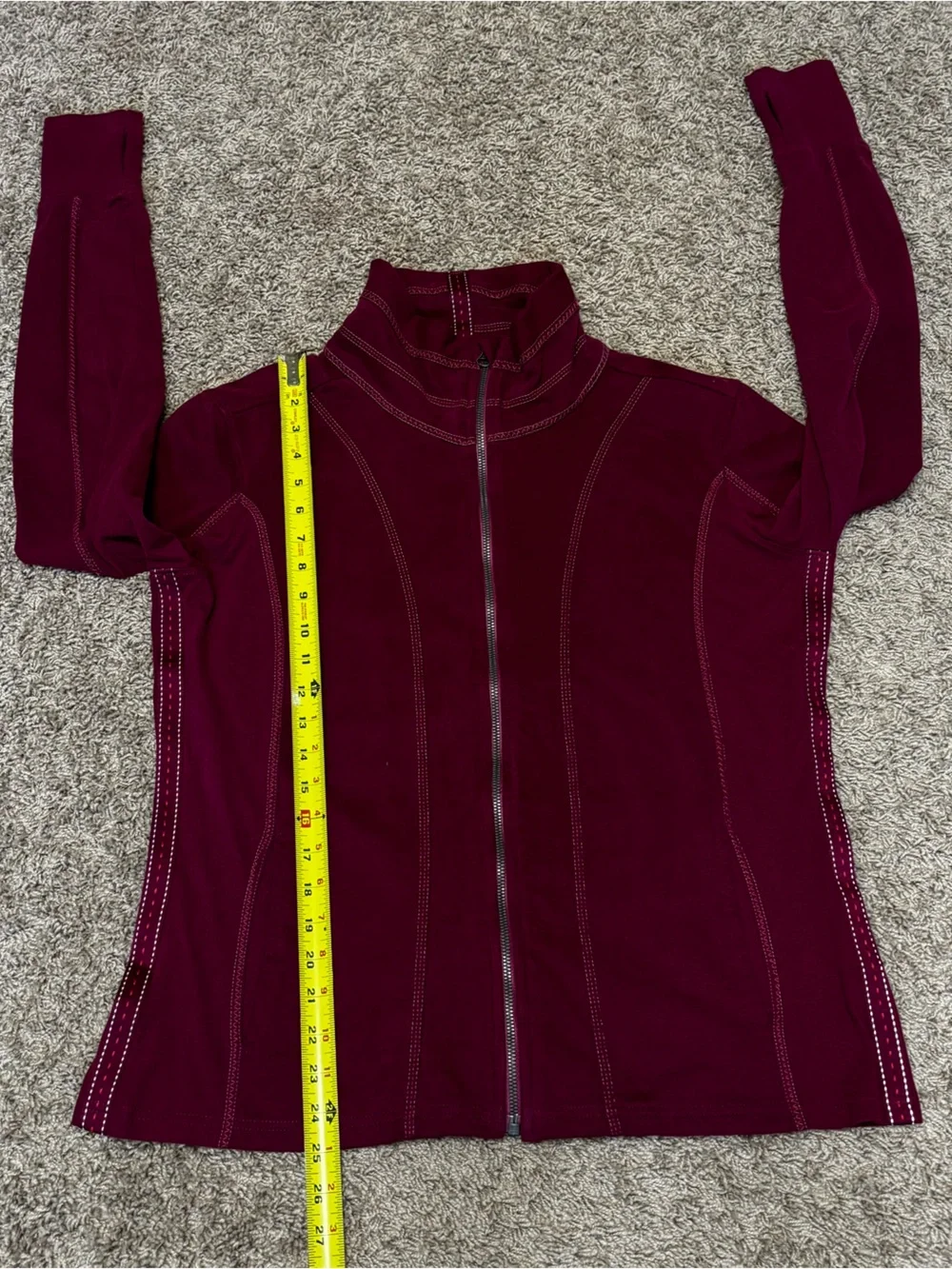 Kuhl Women’s Burgundy Full-Zip Jacket size Large organic cotton hike outdoors